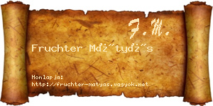 Fruchter Mátyás névjegykártya